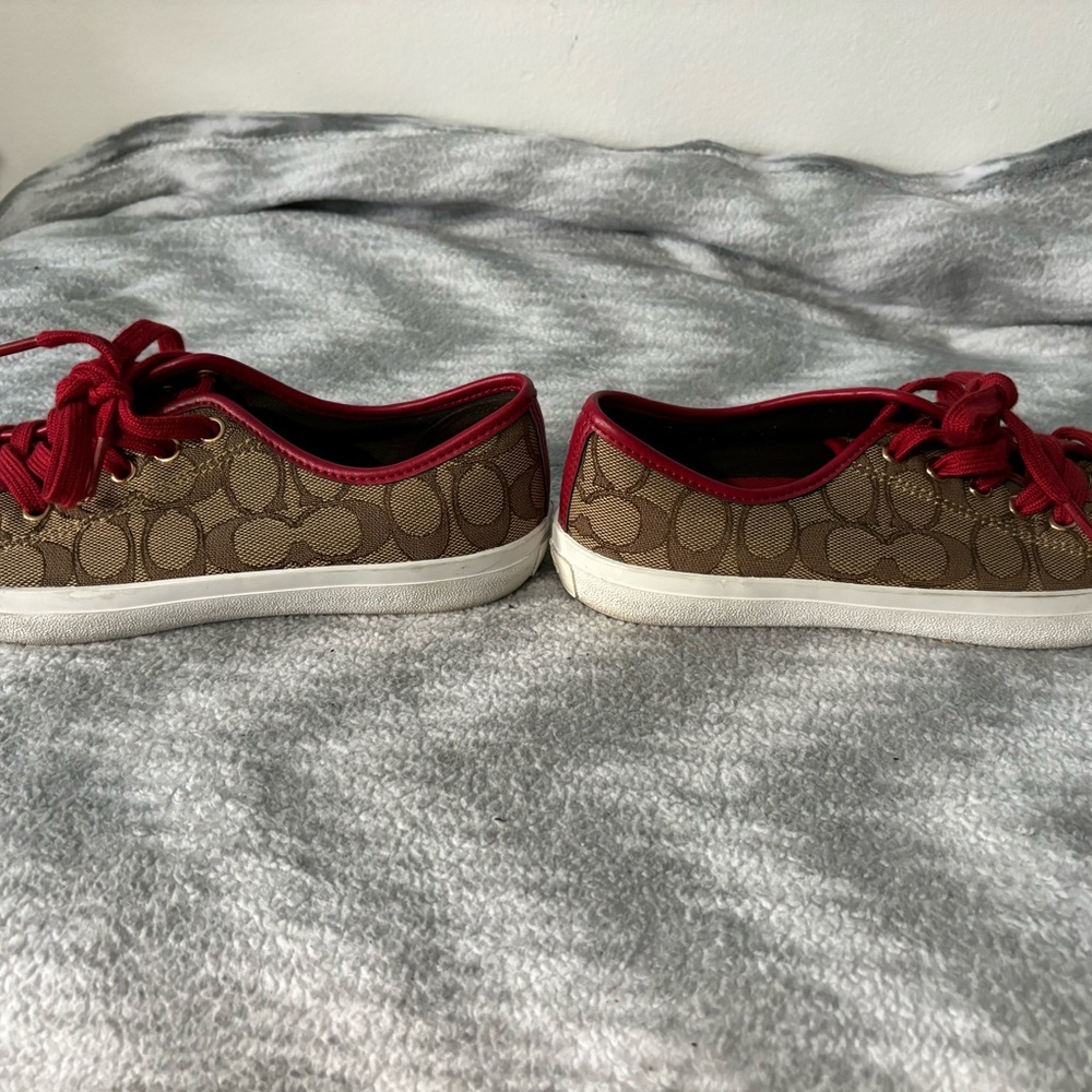 Coach red and brown sneakers - Picture 4 of 6